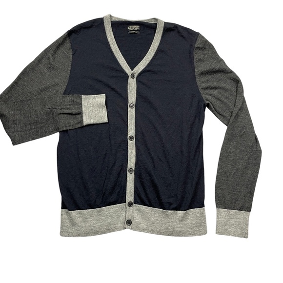 All Saints Other - Allsaints XXL Women’s Sweater Button Up Tri Color Varsity Look Wool‎ V Neck